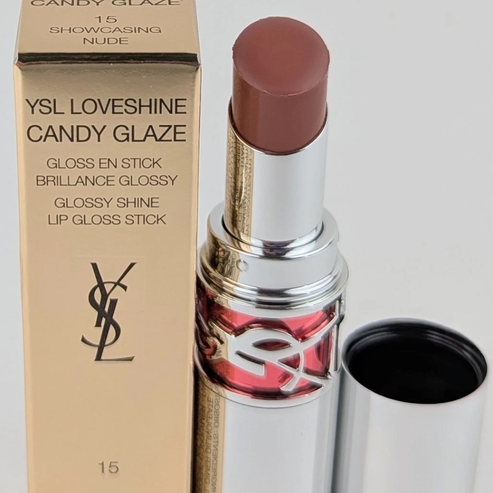 Yves Saint Laurent Loveshine Candy Glaze Lip Gloss Stick - Showcasing Nude